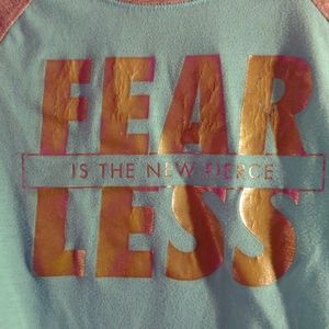 Xersion size 14 3/4 sleeved mint/grey girl's t-shirt